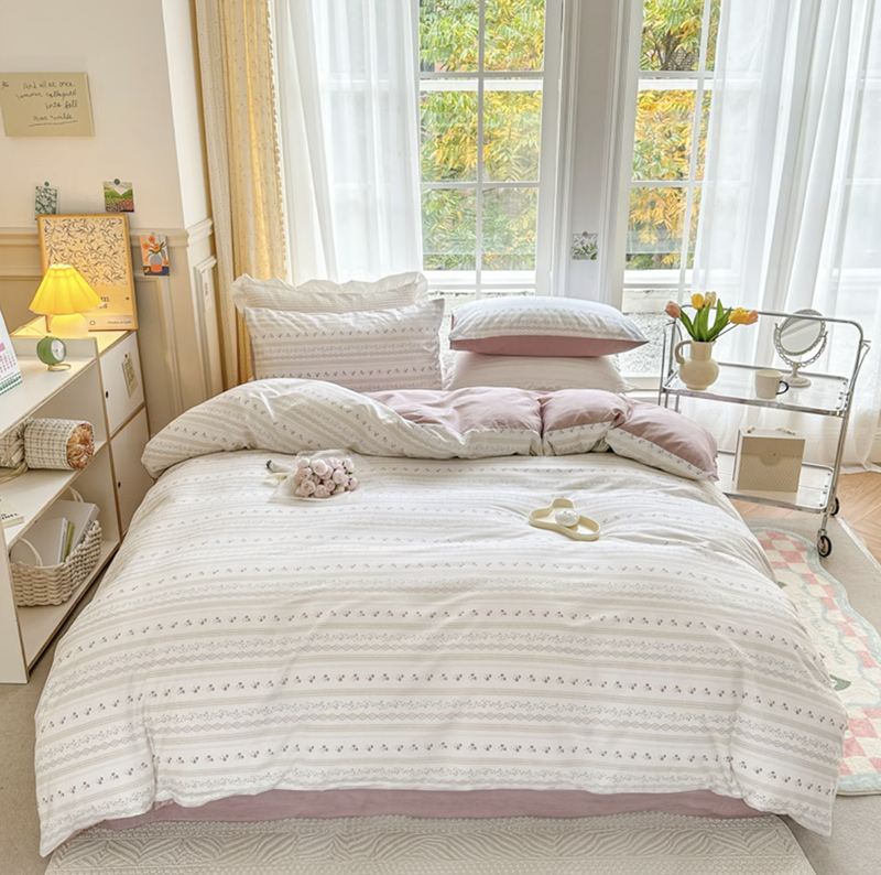 Pościel bawełniana 160x200 3 el. Puder M1671