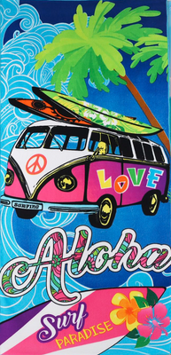 Ręcznik plażowy szybkoschnący z mikrofibry 70x140 ALOHA