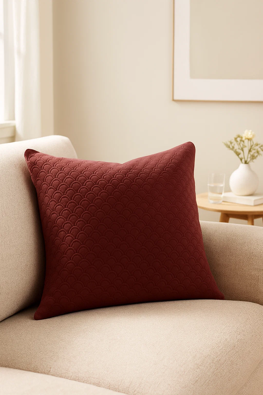Poszewka na poduszkę dekoracyjna bordowa NOVELTY 45x45 fuksja