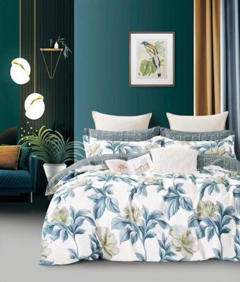 Pościel flanelowa w kwiaty Adana 200x220 3 el. A013