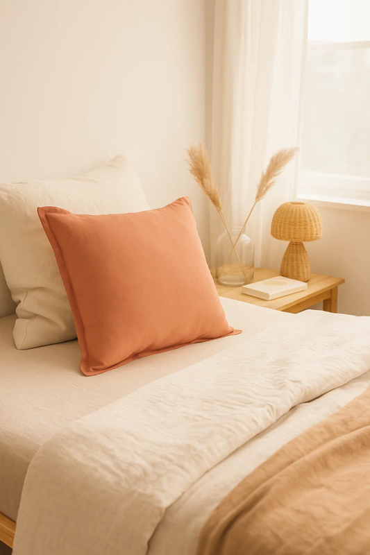 Poszewka na poduszkę bawełniana łososiowaTerra Cotta 50x60