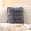 Poszewka na poduszkę dekoracyjna 40x40 BUBBLE ciemna szara pluszowa
