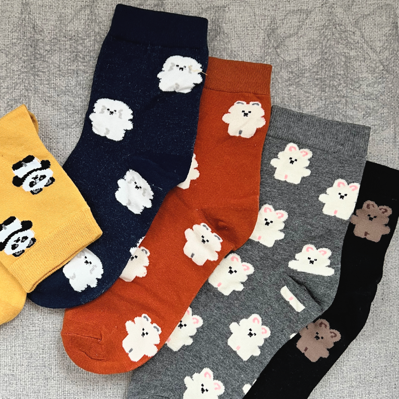 5-pak Skarpetki damskie Misie 39-41