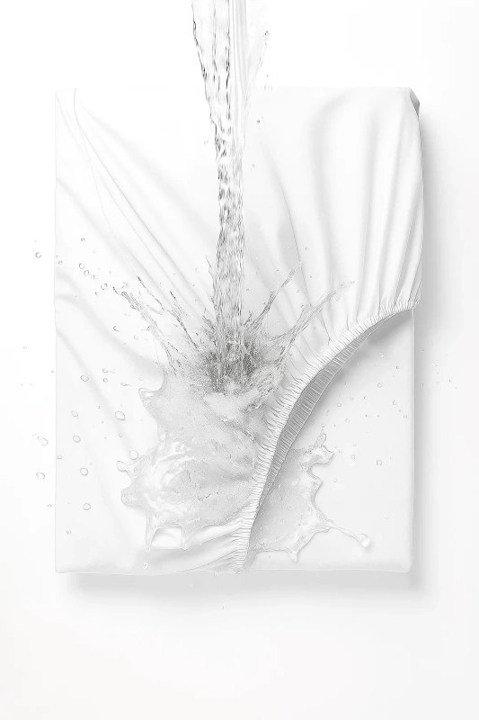 Prześcieradło wodoodporne z gumką białe 160x200