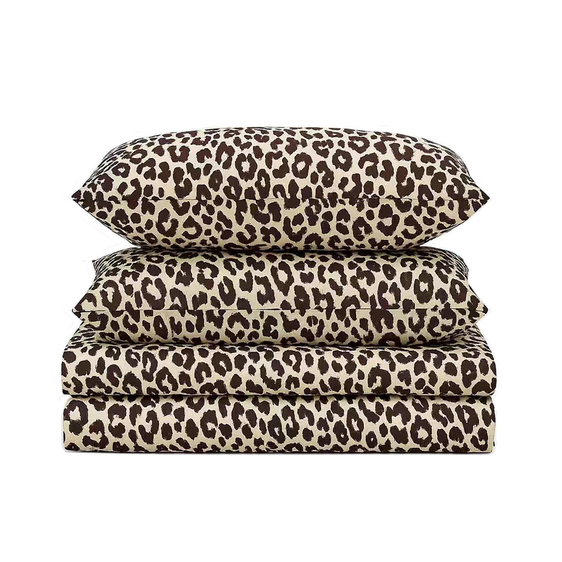 Pościel bawełniana w cętki, panterkę 200x220 3 el. Leopard B-1682