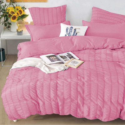 Pościel z mikrowłókna Kora 200x220 3 el. Pink nr221
