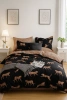 Pościel czarna w panterkę 200x220 3 el. Pantera C-008