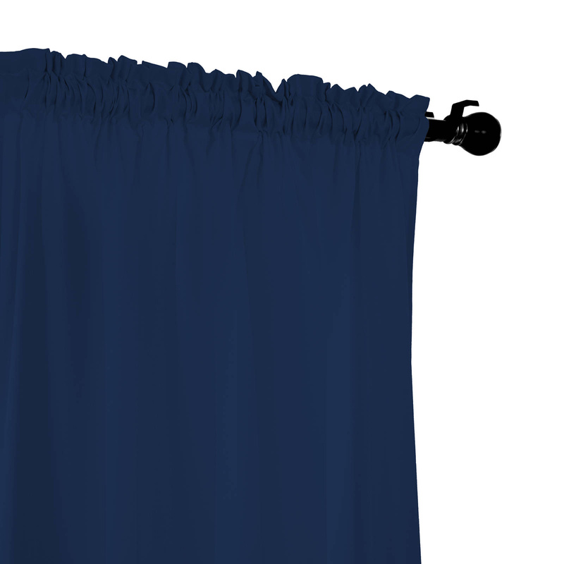 Zasłona granatowa na taśmie 140x250