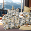 Pościel flanelowa gruba zimowa ciepła w kwiaty Anina 200x220 3 el. A-032