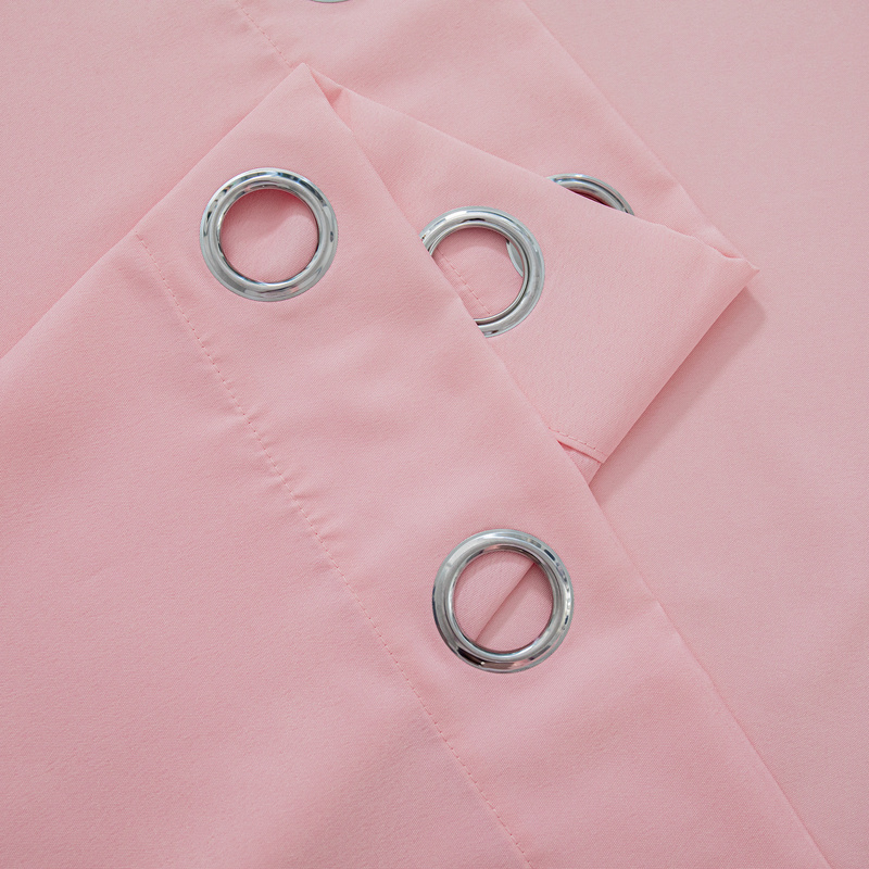 Zasłona jasna różowa na przelotkach 140x280