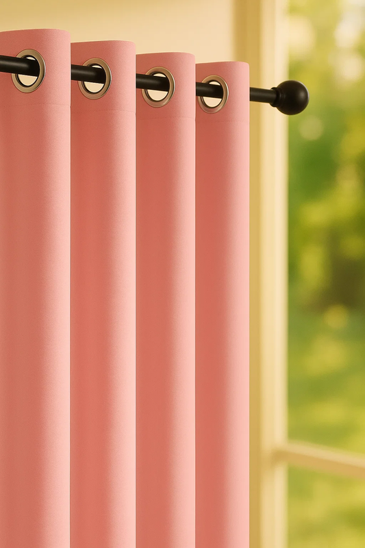 Zasłona jasna różowa na przelotkach 140x250