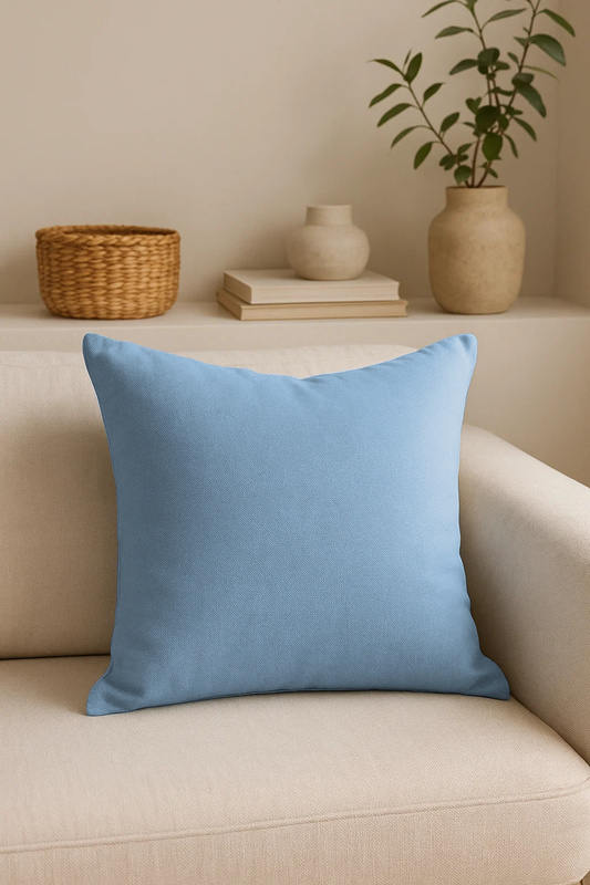 Poszewka na poduszkę bawełniana niebieska 40x40