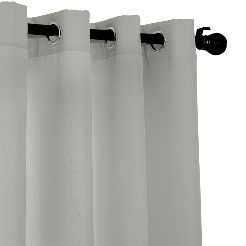 Zasłona jasna szara na przelotkach 140x280
