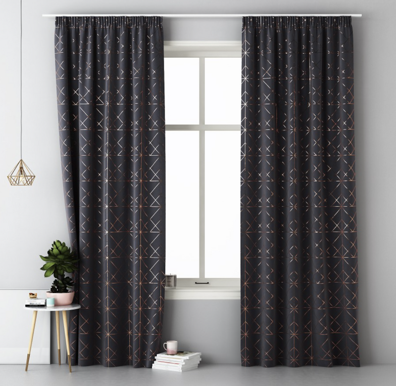 Zasłona GLAMMY na taśmie 140x280cm ciemna szara