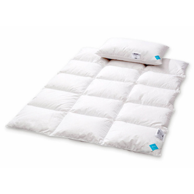 Kołdra dziecięca PREMIUM naturalna puchowa do łóżeczka 100x135 + poduszki 40x60 komplet
