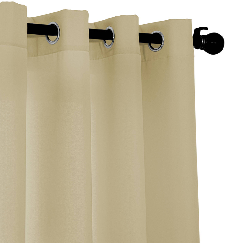 Zasłona beżowa na przelotkach 140x280