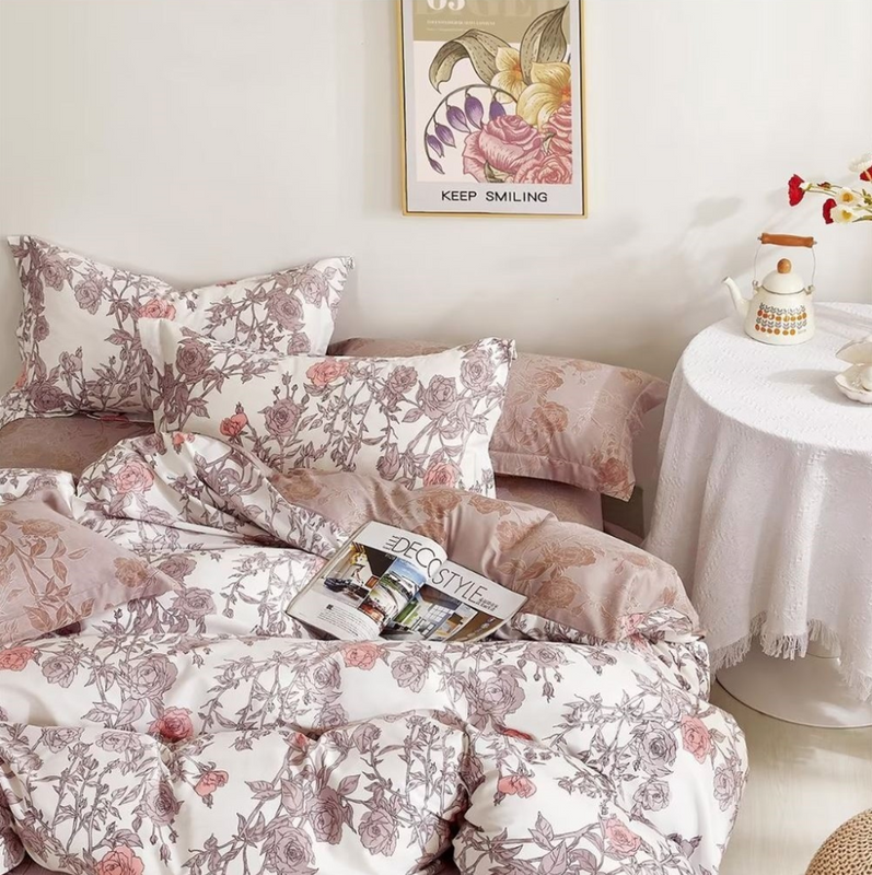 Pościel bawełniana 160x200 3 el. Rosa B-1447