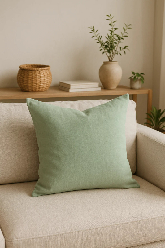 Poszewka na poduszkę bawełniana szałwiowa 40x40