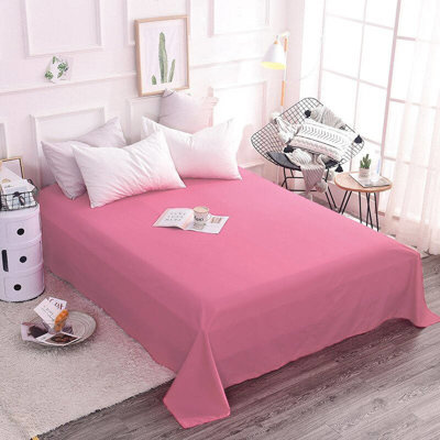 Prześcieradło bawełniane 200x220 różowe