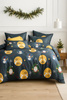 Pościel świąteczna granatowa 200x220 4 el. C2-164