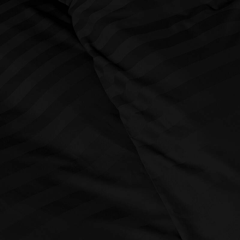 Pościel w pasy czarna 200x220 3 el. Kim Black