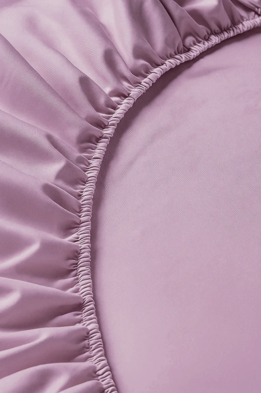 Prześcieradło z gumką jasne fioletowe lawendowe 120x200