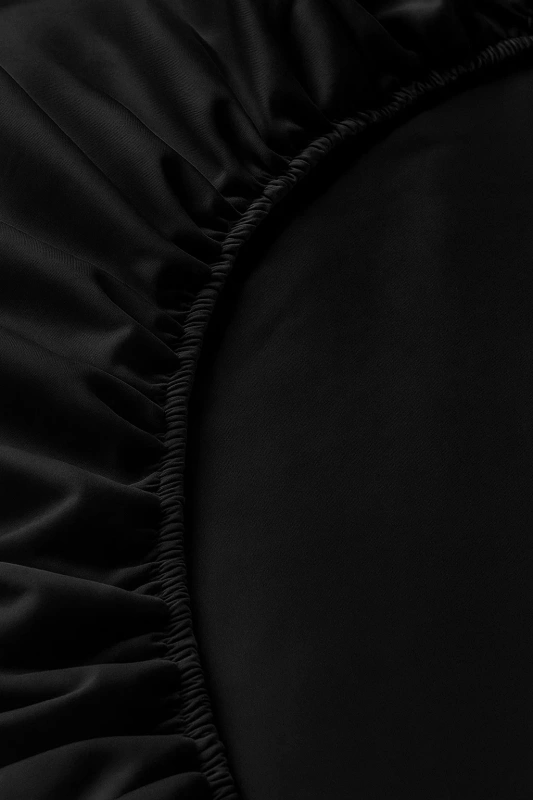 Prześcieradło z gumką czarne 90x200