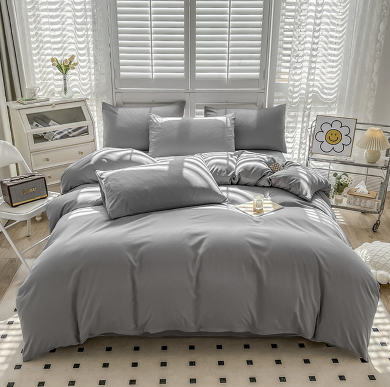 Pościel bawełniana 160x200 3 el. Light Grey M1420/B-02