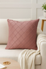 Poszewka na poduszkę welurowa pikowana brudny róż 40x40