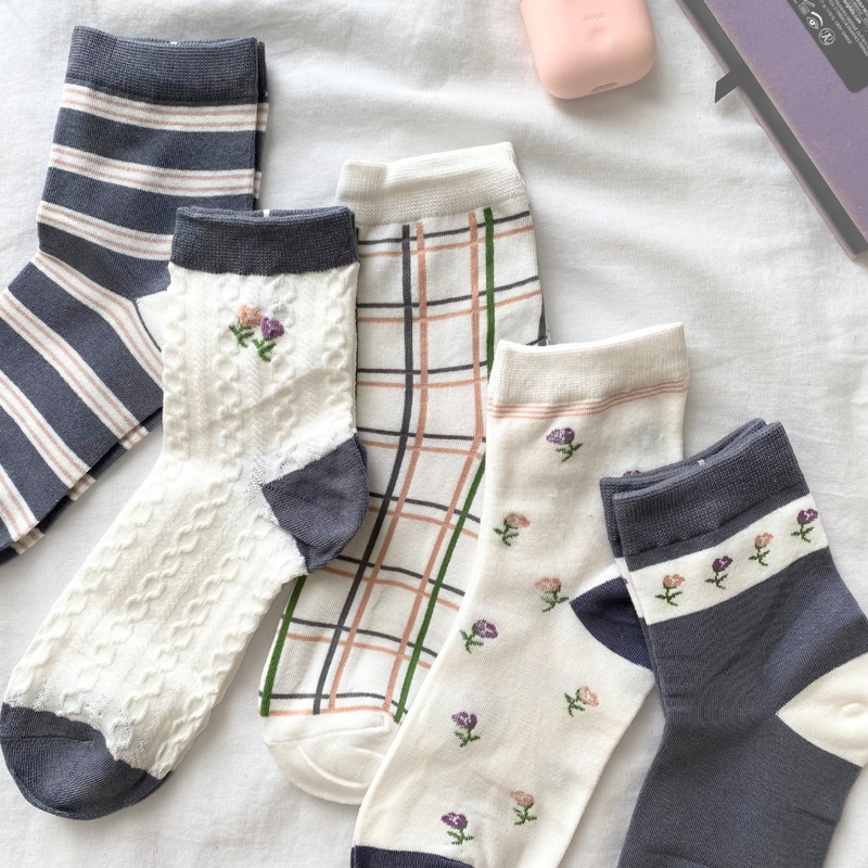 5-pak Skarpetki damskie TULIPS 35-38