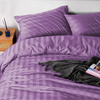 Pościel fioletowa w pasy 160x200 3 el. Kim Purple 
