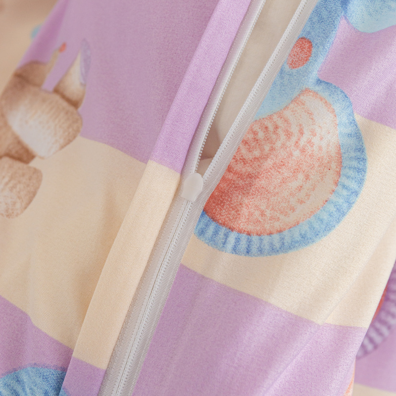 Pościel dziecięca w słonie słoniki lawendowa Elephant 140x200 2 el.