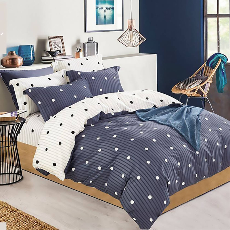 Pościel bawełniana 140x200 2 el. Kropki B-837