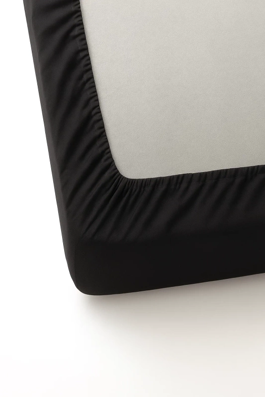 Prześcieradło wodoodporne z gumką czarne 90x200