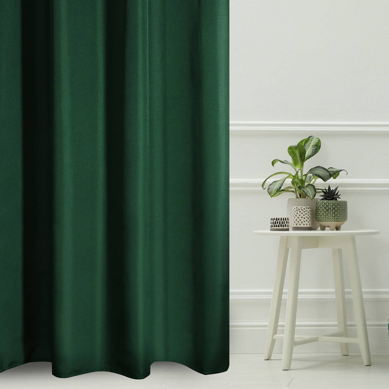 Zasłona butelkowa zielona na przelotkach 140x280