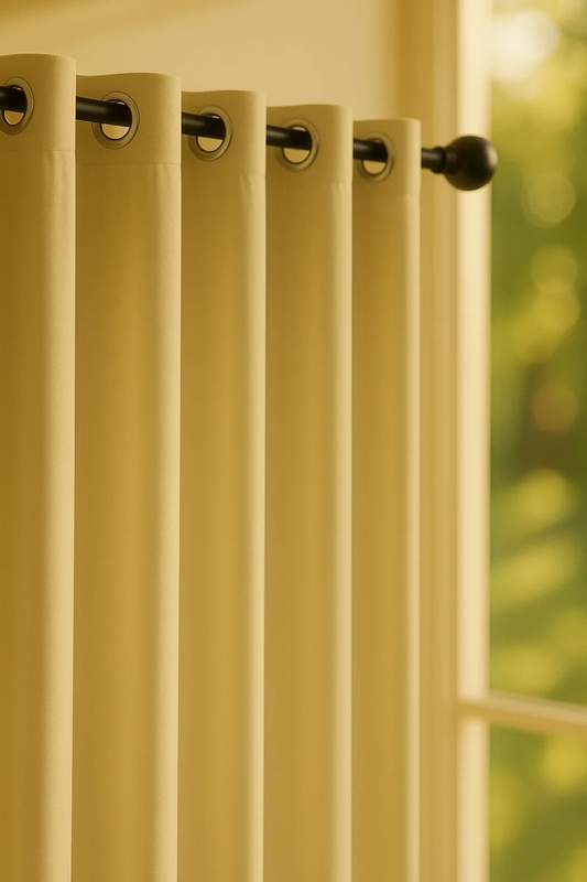 Zasłona beżowa na przelotkach 140x250