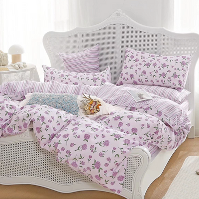 Pościel bawełniana 160x200 3 el. Lila B-1461