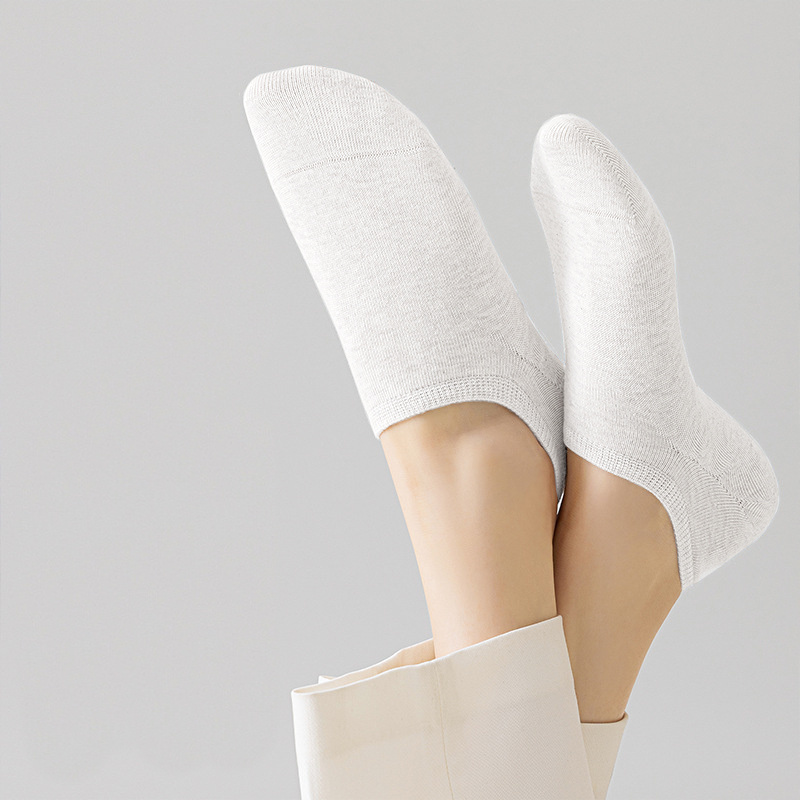 5-pak Skarpetki bawełniane krótkie białe stopki damskie unisex WHITE 39-42