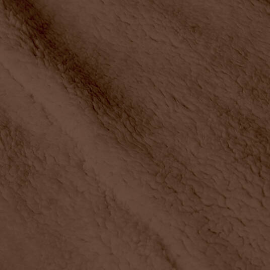 Koc pluszowy tłoczony w pasy narzuta z barankiem 200x220 brązowy