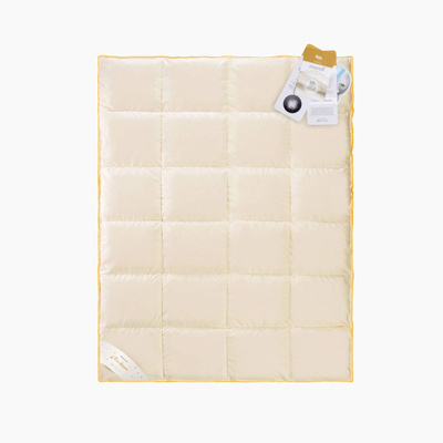 Kołdra 200x220 zimowa naturalna puchowa extra ciepła MATERACOWA PRESTIGE kremowa