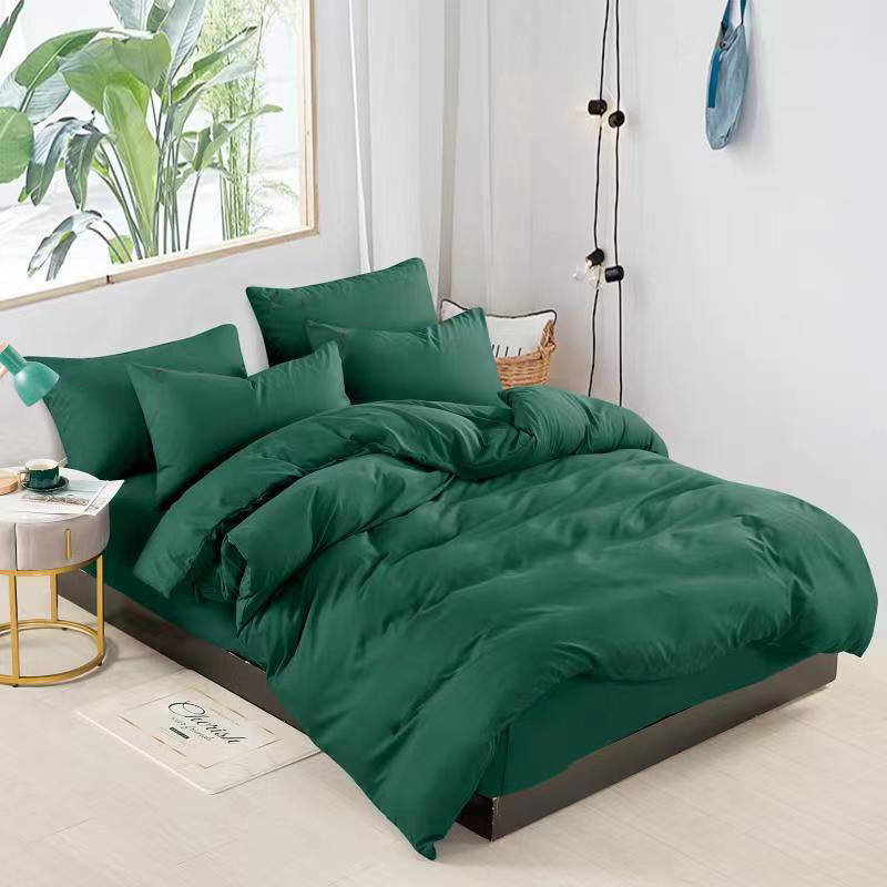 Pościel 200x220 3 el. gładka Butelkowa zielona S-6