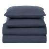 Pościel granatowa jednokolorowa gładka 160x200 3 el. Midnight F18