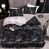 Pościel czarno-biała marmurkowa 200x220 4 el. Carolina C-021