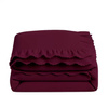 Pościel z falbanką bordowa 200x220 3 el. 