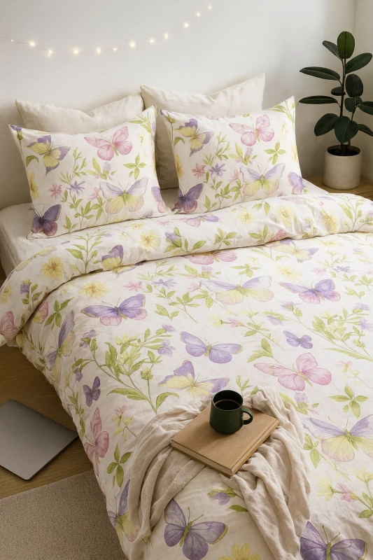 Pościel w motylki motyle Butterfly 160x200 3 el.