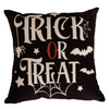 Poszewka na poduszkę Halloween czarna z napisem 40x40 TRICK OR TREAT