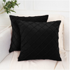 Poszewka na poduszkę 40x40 welurowa pikowana czarna