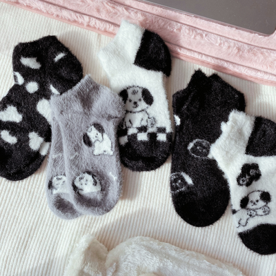 5-pak Skarpetki damskie pluszowe PIESKI 39-42