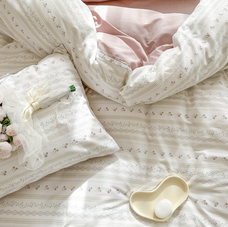 Pościel bawełniana 160x200 3 el. Puder M1671