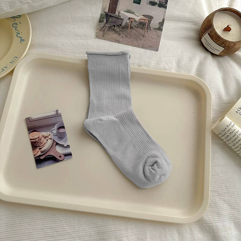 5-pak Skarpetki bawełniane bezuciskowe damskie PASTEL 39-42